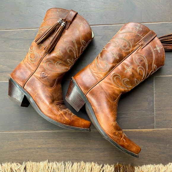 Ariat Women's Weathered Brown Leather Boot 8.5 B / 39.5#10001015 (15702) - Picture 1 of 8
